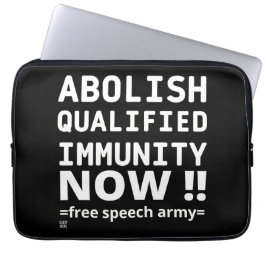 laptop sleeve ’ABOLISH Q.I.’