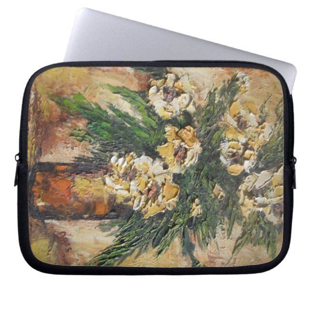 Laptop sleeve Ann Hayes Painting Gula blommor (Framsidan)