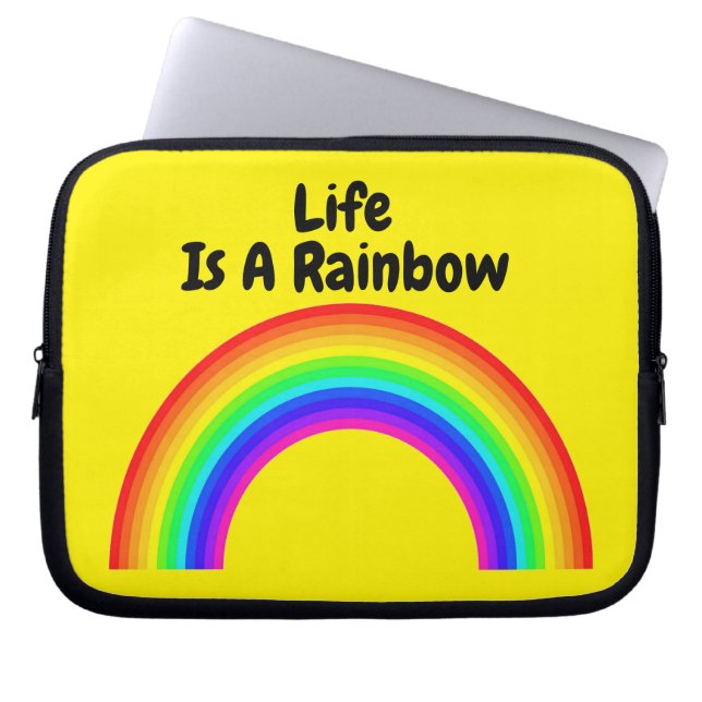 Laptop sleeve är ett regnbåge (Framsidan)