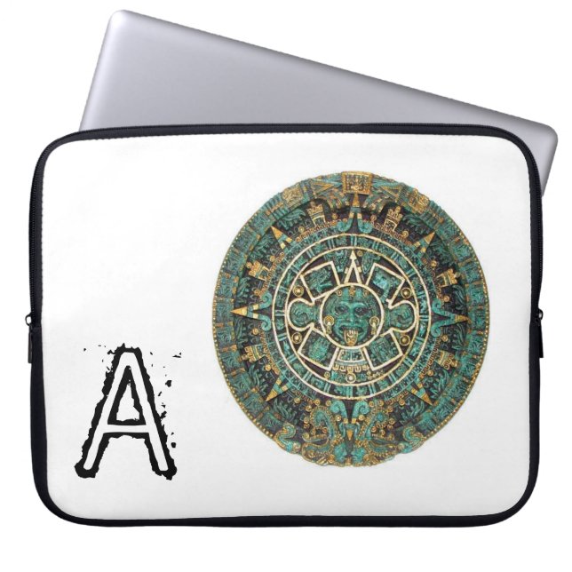 Laptop sleeve Aztec Grönt (Framsidan)