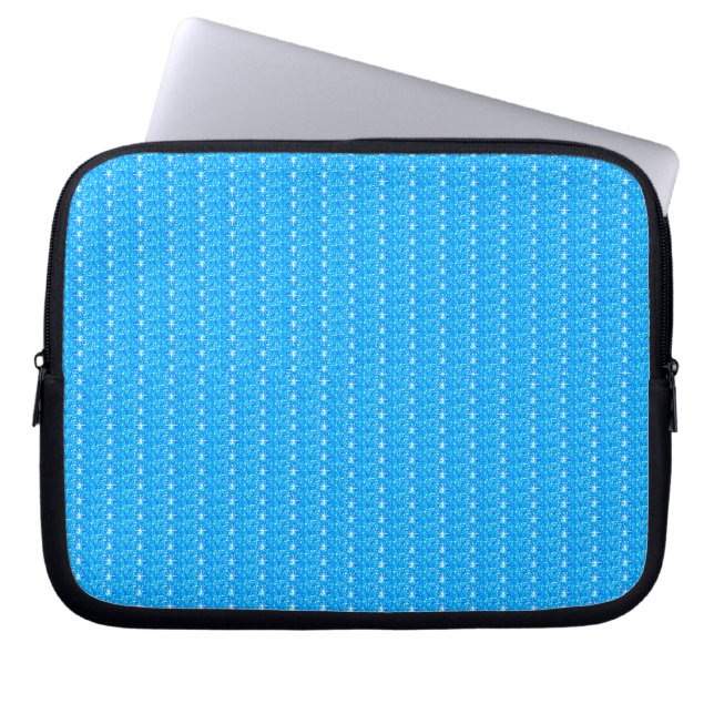 Laptop sleeve Baby blue Glitter (Framsidan)