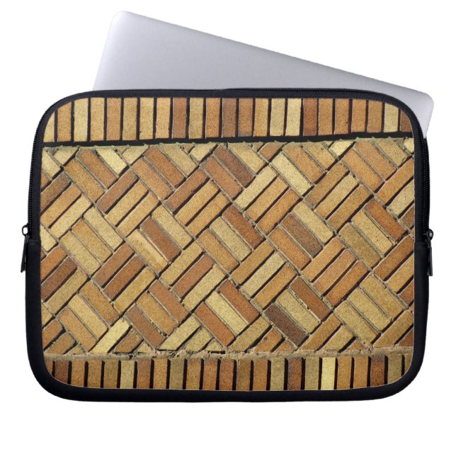 Laptop sleeve - Basket Weave Brick (Framsidan)