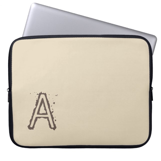 Laptop sleeve Beige (Framsidan)