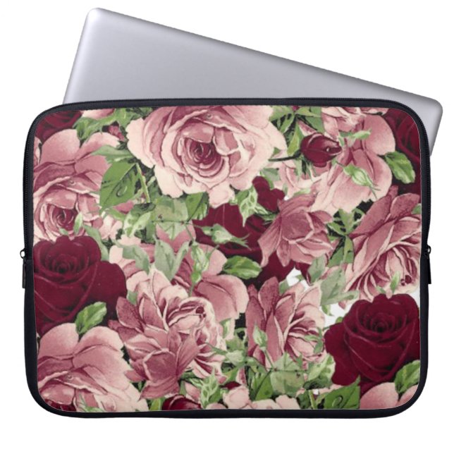 Laptop sleeve Blommigt (Framsidan)