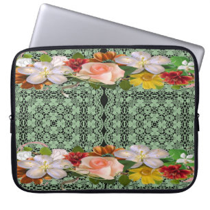 Laptop sleeve Blommigt