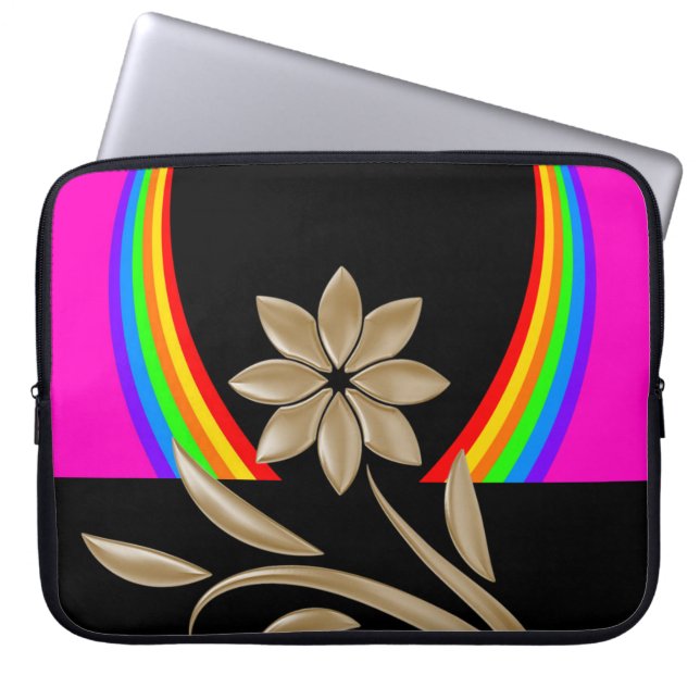 Laptop sleeve Blommigt (Framsidan)