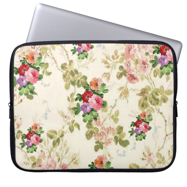 Laptop sleeve Blommigt (Framsidan)