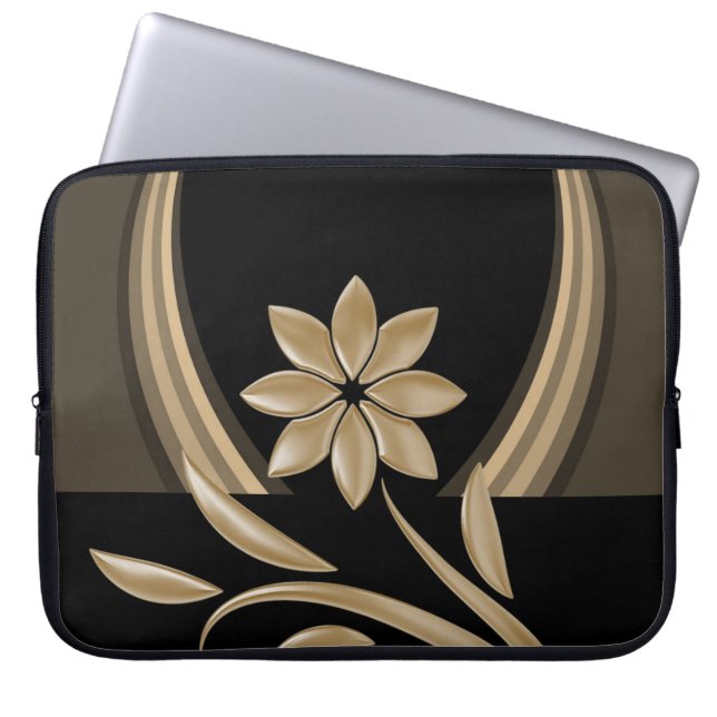 Laptop sleeve Blommigt (Framsidan)