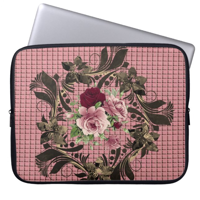 Laptop sleeve Blommigt (Framsidan)