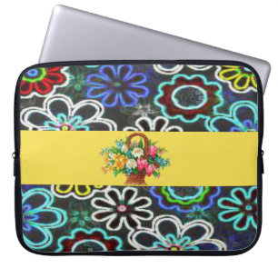 Laptop sleeve Blommigt