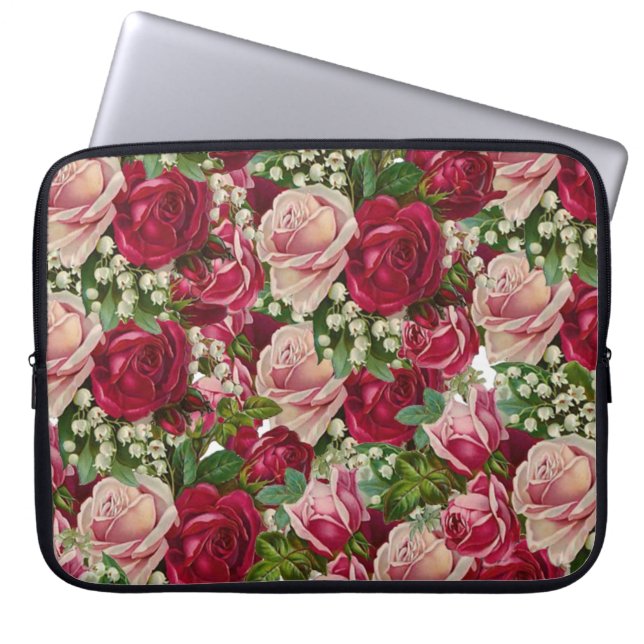 Laptop sleeve Blommigt (Framsidan)