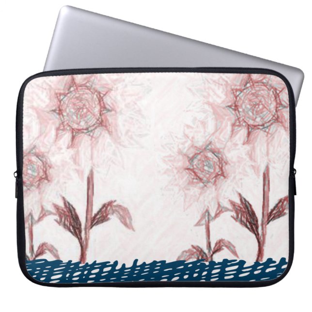 Laptop sleeve Blommigt (Framsidan)
