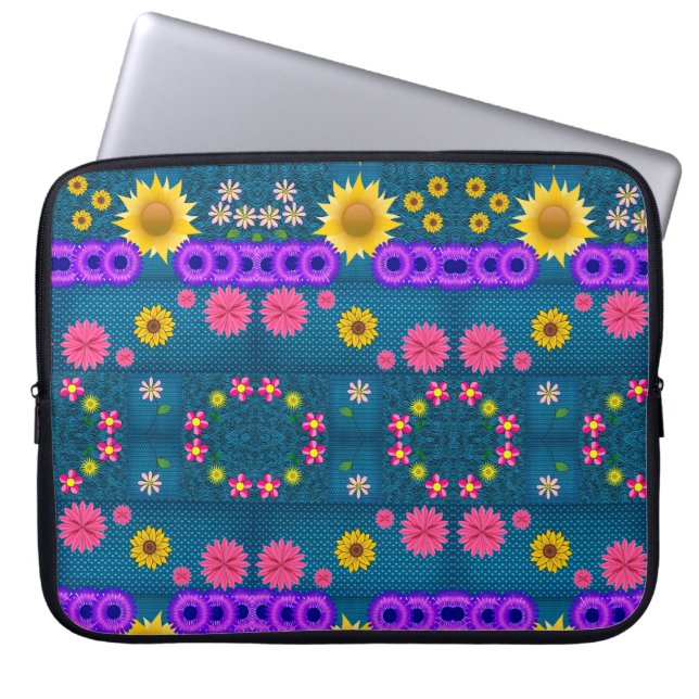 Laptop sleeve Blommigt (Framsidan)