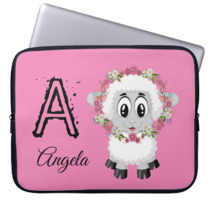 Laptop sleeve Blommigt Rosa