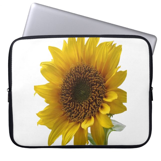 Laptop sleeve Blommigt Solros (Framsidan)