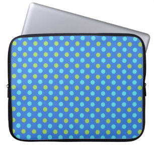 Laptop sleeve: Blue Måne Polka dots Mönster Sleeve