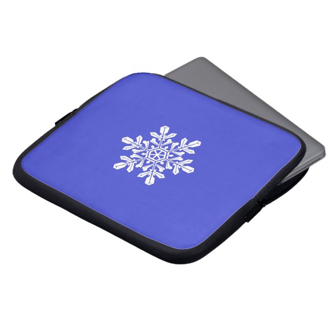 Laptop sleeve Blue Snö Flake (Framsida topp)