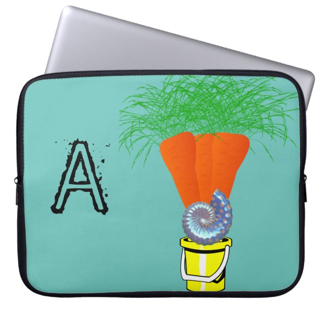 Laptop sleeve Carrots Beach Snäcka (Framsidan)