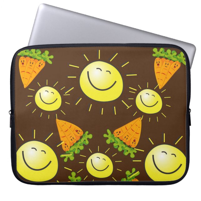 Laptop sleeve Carrots Sol Brown (Framsidan)