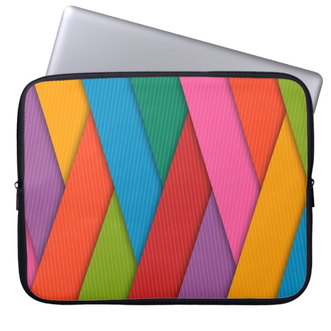 Laptop sleeve Colorful Triangles (Framsidan)