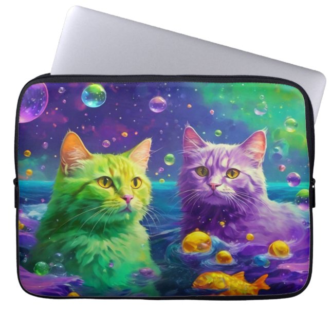 Laptop sleeve - Cute and Snyggt Cat (Framsidan)