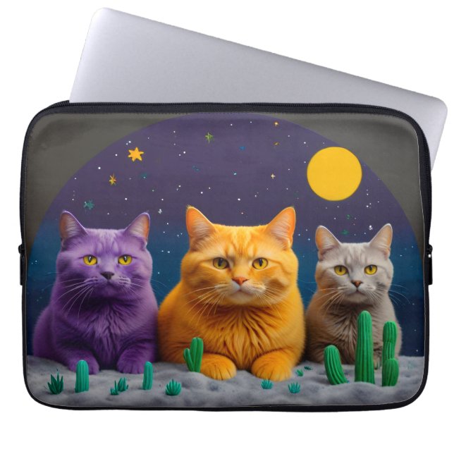 Laptop sleeve - Cute and Snyggt Cat (Framsidan)
