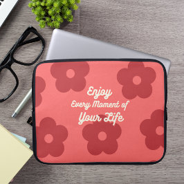 Laptop sleeve, den inspirationsröda Blommigten Fodral