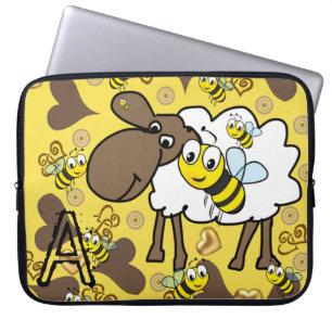 Laptop sleeve får Brown Hearts Bumblebee