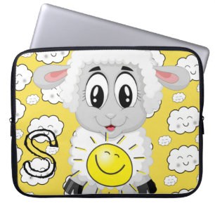 Laptop sleeve får Sol moln Gult