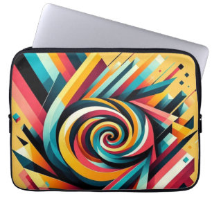 Laptop sleeve - Färgfull geometrisk konst