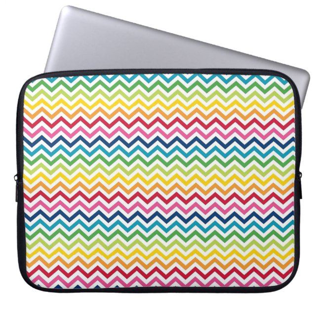 Laptop sleeve - flerfärgad Zigzag 3 (Framsidan)