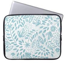 Laptop sleeve för Belleblåttblommigt