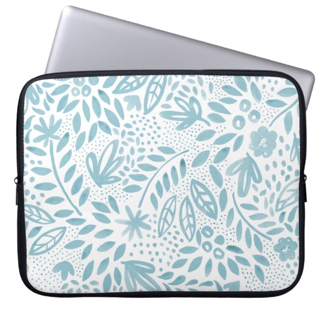 Laptop sleeve för Belleblåttblommigt (Framsidan)