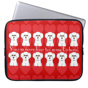 Laptop sleeve för Bichon Frise hundhumor