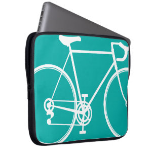 Laptop sleeve för blått-/gröntcykeldesign