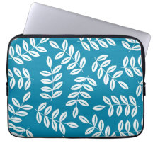 Laptop sleeve för blommigt för modblåttlöv