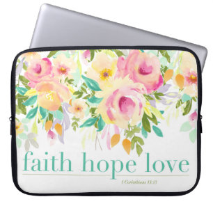 Laptop sleeve för blommigt för vattenfärg för