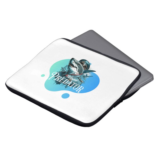 Laptop sleeve för färgstarka vinterrovdjur (Framsida topp)