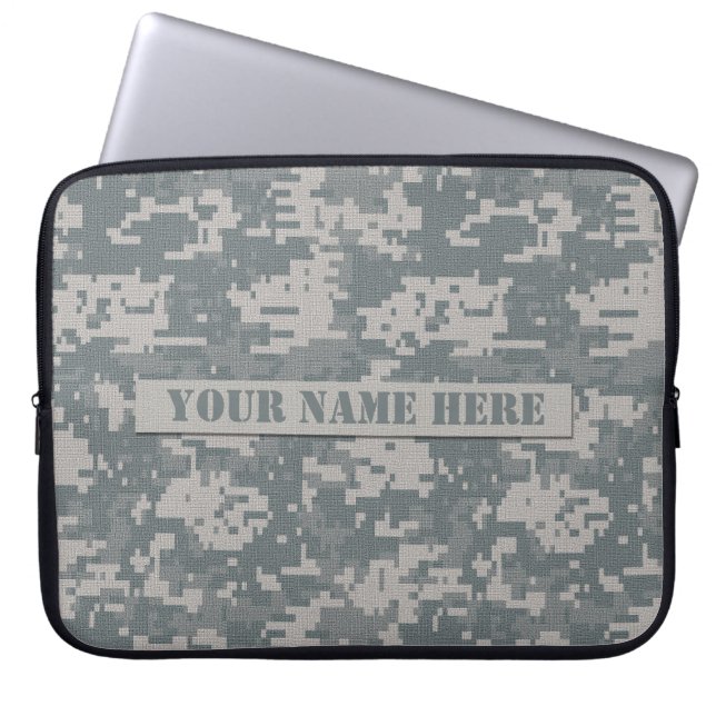Laptop sleeve för kamouflage för personligACU (Framsidan)