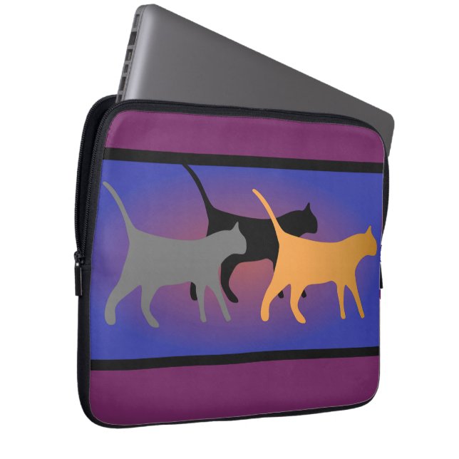 Laptop sleeve för kattTrioNeoprene (Framsidan Höger)