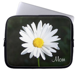 Laptop sleeve "för mamma" för vitdaisyblomma