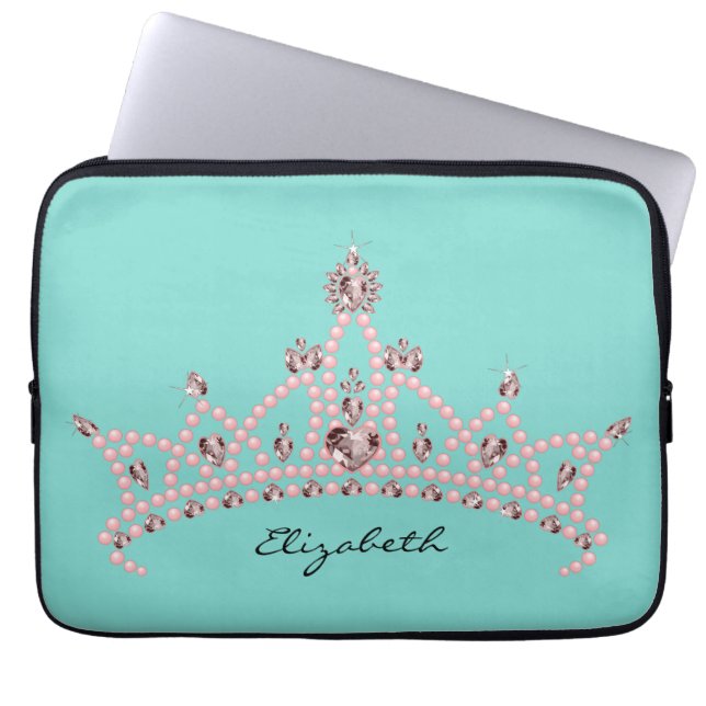 Laptop sleeve för Princess Tiara Kröna (aqua) (Framsidan)