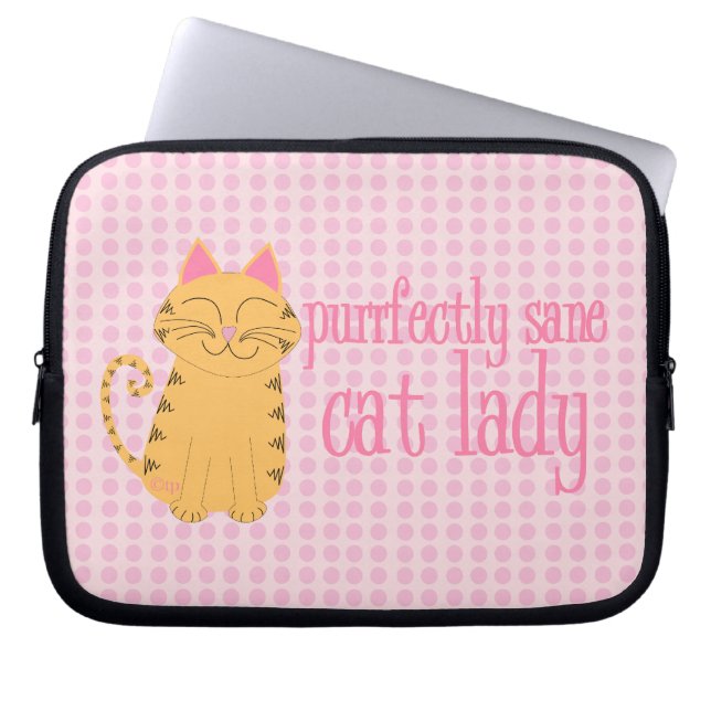 Laptop sleeve för Purrfectly förnuftig kattdam (Framsidan)
