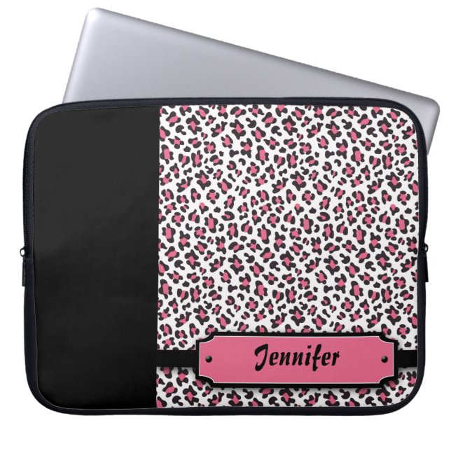 Laptop sleeve för rosor för personligcheetahtryck (Framsidan)