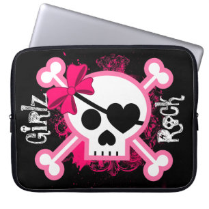 Laptop sleeve för skalle för flicka för