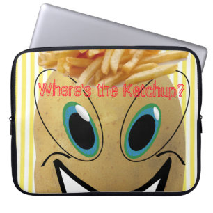 Laptop sleeve Fransk Fries, var är Ketchup?