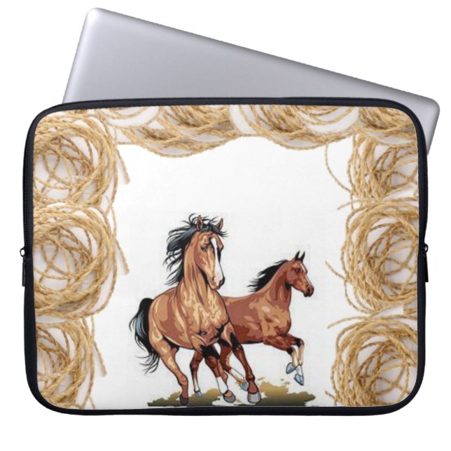 Laptop sleeve Horses (Framsidan)