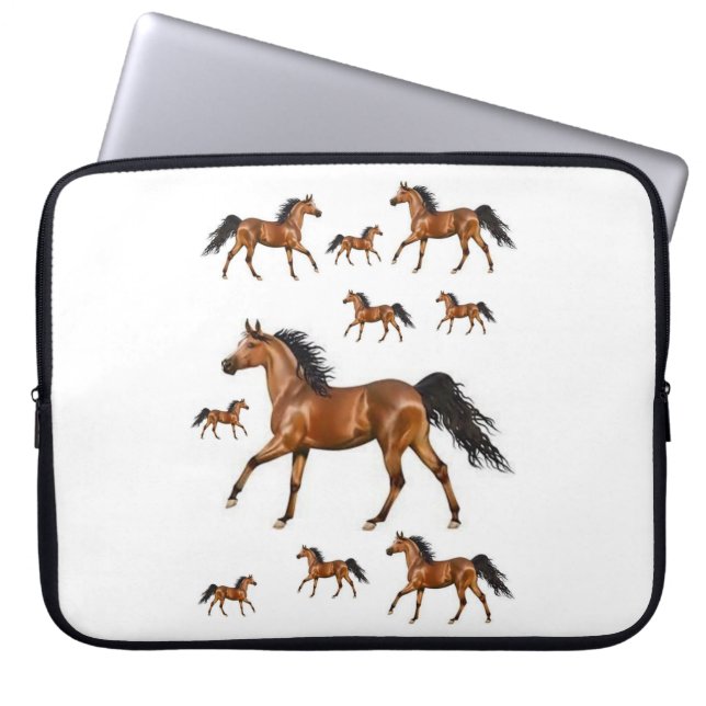 Laptop sleeve Horses (Framsidan)