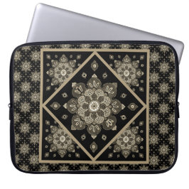 Laptop sleeve med Black och Sepia Medallions