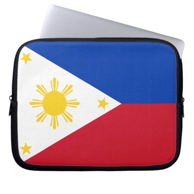 Laptop sleeve med flagga Filippinerna (Framsidan)